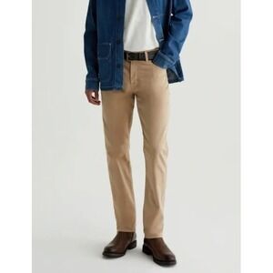 AG Jeans Everett Men Size 36 x 32 Tan Slim Straight Fabric 5-Pocket Pants